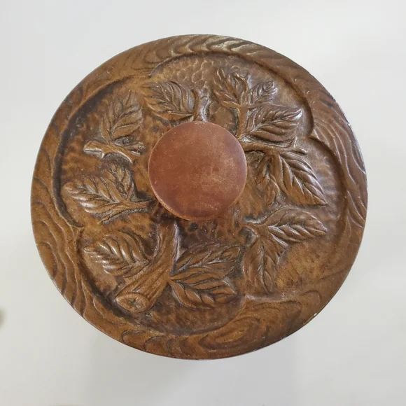 Treasure Craft Owl Wood Grain Sugar Canister Ceramic Made In USA Vintage 60s - Picture 9 of 15